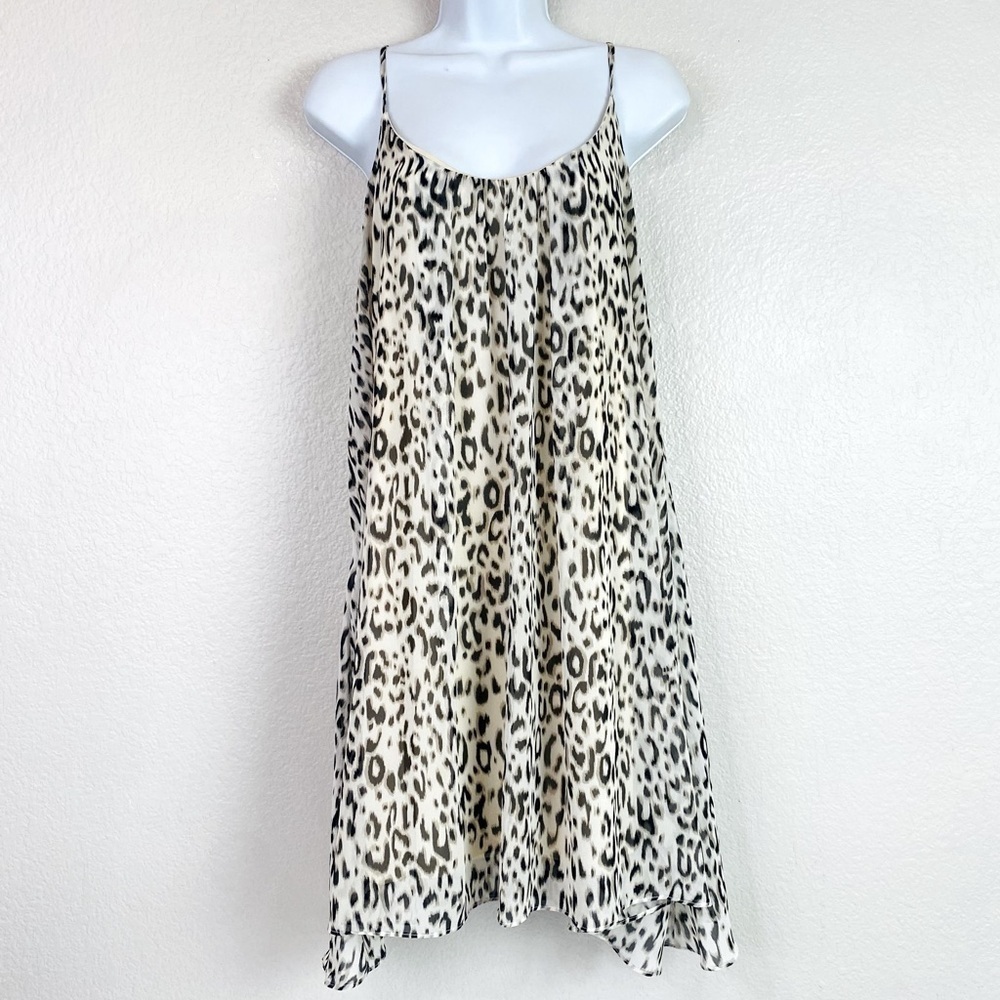 Aura Adrienne Cheetah Print Dress Size L